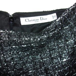 Dior Black Multi Tweed Mini Skirt